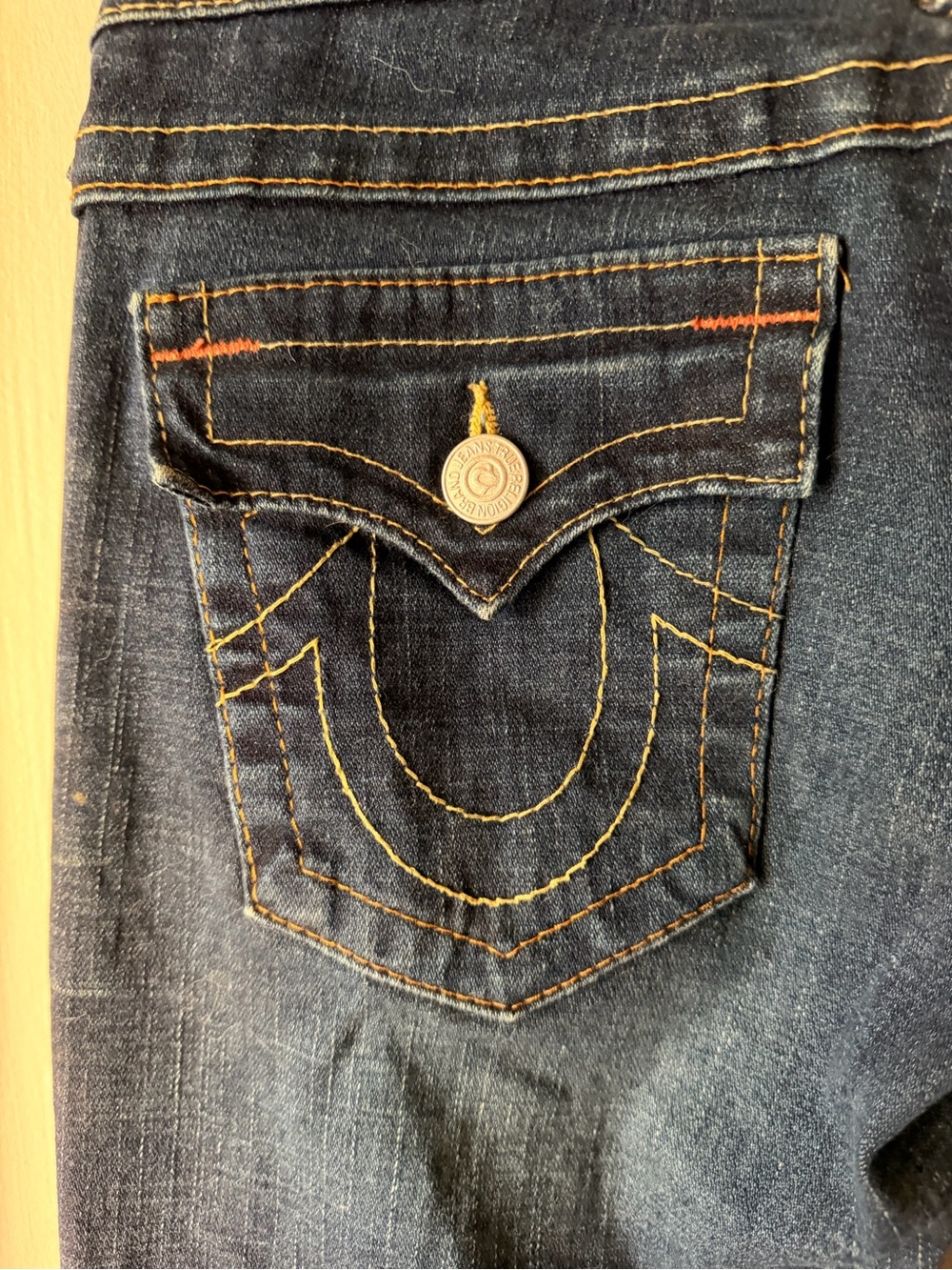 TRUE RELIGION Vintage-Style Dark Blue Bootcut Jeans - Picture 3 of 8